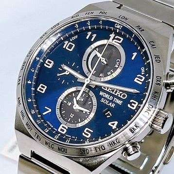 Seiko - World Time Solar - Zonder minimumprijs - V195-0AC0 -