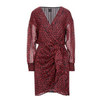 Pinko • korte rode jurk met motief • 36 (IT42), Pinko, Verzenden, Nieuw, Maat 36 (S)