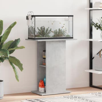vidaXL Aquariumstandaard betongrijs 60,5x36x72,5 cm bewerkt, Dieren en Toebehoren, Verzenden, Nieuw