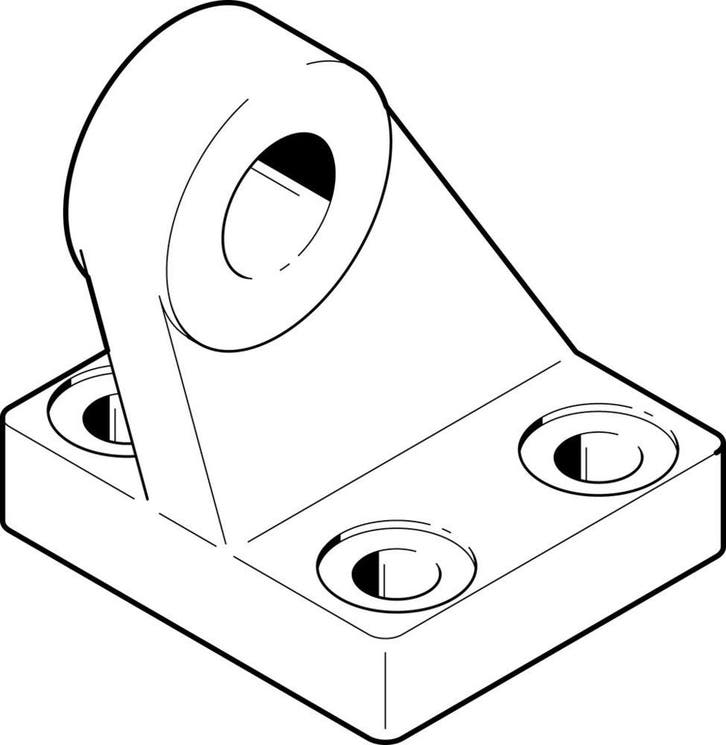 Festo Chape De Pied Taille 63 - 33846, Bricolage & Construction, Ventilation & Extraction, Envoi