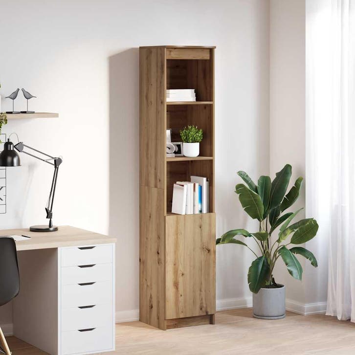 vidaXL Hoge kast 37,5x35x180 cm bewerkt hout artisanaal, Huis en Inrichting, Kasten | Dressoirs, Nieuw, Verzenden