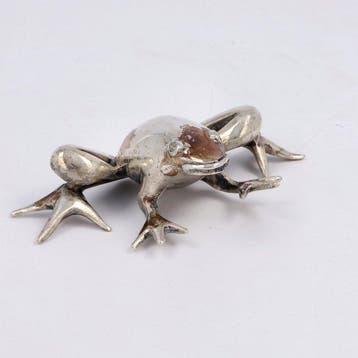 Miniatuur Kikker & Slak - Beeldje (2) - .925 zilver