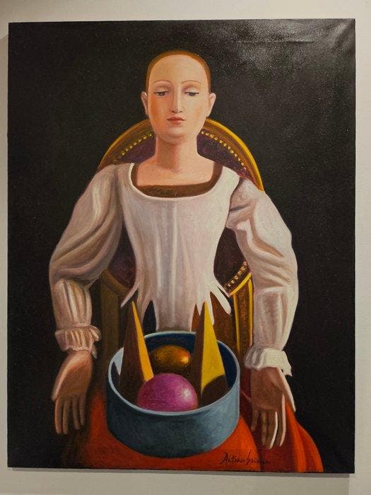 Antonio Sciacca (1957) - Stasi metafisica, Antiquités & Art, Art | Peinture | Classique