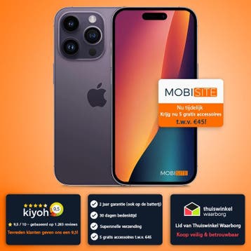 iPhone 14 Pro | 128GB - 4 Gratis Accessoires – Accu tot 100%, 256 GB, IPhone 14 Pro, Verzenden, Zo goed als nieuw