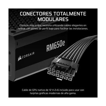 Corsair RM650E (2025) Volledig modulair ATX-voeding met 1..., Ophalen of Verzenden, Nieuw