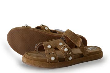 Manfield Muiltjes in maat 41 Cognac, Overige kleuren, Verzenden, Zo goed als nieuw, Manfield
