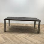 ARCO design tafel, 210x105 cm, donker/bruin hout - grijs, Gebruikt, Bureau