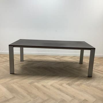ARCO design tafel, 210x105 cm, donker/bruin hout - grijs, Zakelijke goederen, Kantoor en Winkelinrichting | Kantoormeubilair en Inrichting