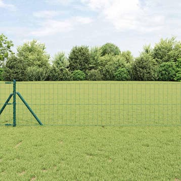 vidaXL Euro-hek met grondbevestiging 25 x 0,4 m PVC-Coated, Verzenden