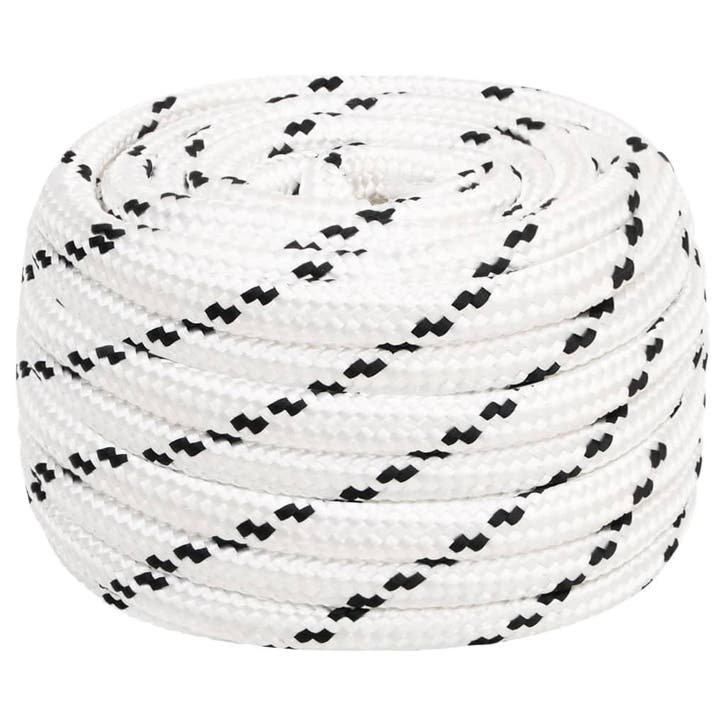 vidaXL Boottouw gevlochten 20 mmx50 m polyester wit, Doe-het-zelf en Bouw, IJzerwaren en Bevestigingsmiddelen, Nieuw, Verzenden