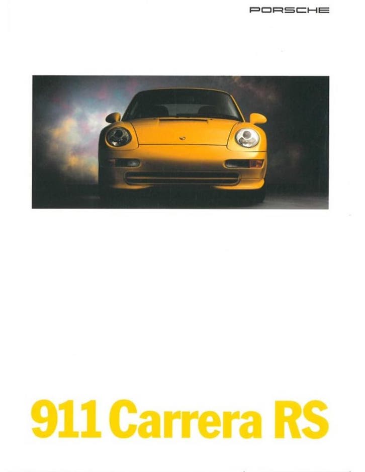 1995 PORSCHE 911 CARRERA RS BROCHURE ITALIAANS, Boeken, Auto's | Folders en Tijdschriften, Ophalen of Verzenden