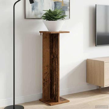 vidaXL Plantenstand Oud hout 25 x 25,5 x 80,5 cm Bewerkt, Tuin en Terras, Verzenden, Nieuw