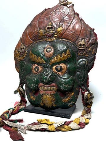 Mahakala-masker - Himalaya (Zonder minimumprijs), Antiek en Kunst