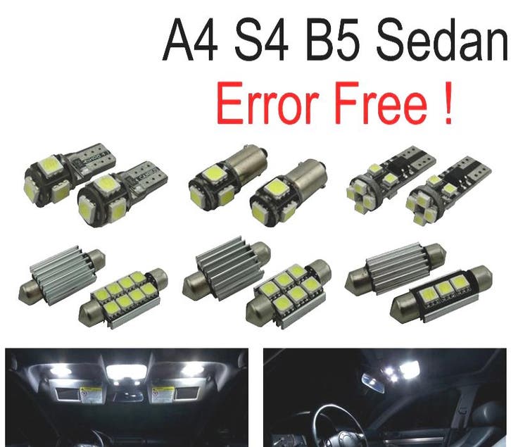 Kit 15 Ampoules Led Intérieur Pour Audi A4 S4 B5 Berline 96-, Autos : Pièces & Accessoires, Éclairage, Envoi