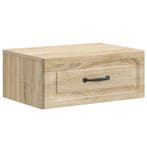 vidaXL Muurbevestigde Nachttafel Sonoma Eiken 49 x 34,5 x 20, Verzenden