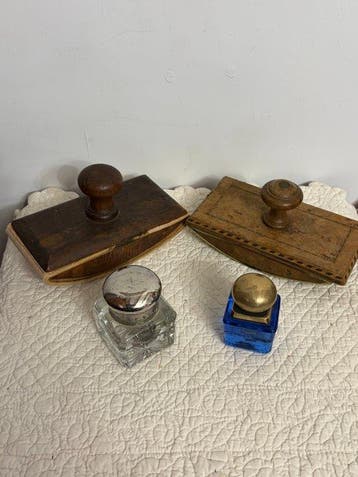 Bureauset (4) - Glas, Hout