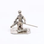 NO RP - C.A. Stout - Bezem maker - Beeldje - .835 zilver