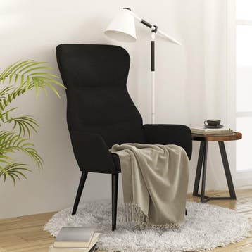 vidaXL Relaxstoel stof zwart, Verzenden, Nieuw
