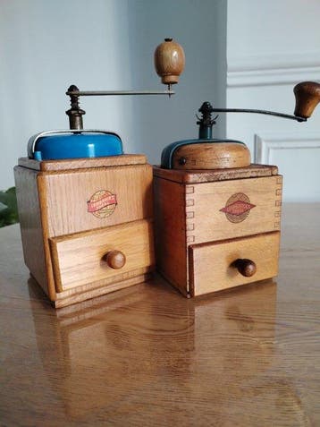 Leinbrocks Ideal - Koffiemolen (2) - Hout, Metaal