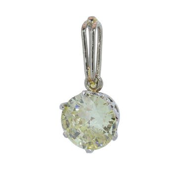 Hanger Platina - 1.35ct. tw. Geel Diamant (Natuurlijk, Handtassen en Accessoires, Antieke sieraden