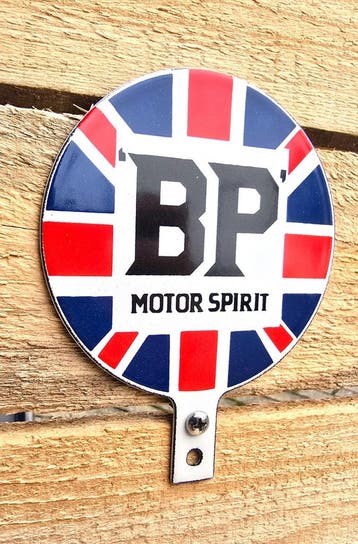 emaille BP motor spirit schildje, Verzenden, Nieuw