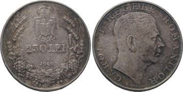 250 Lei Rumaenien Karl Ii, 1930-1940, Postzegels en Munten, Verzenden, België