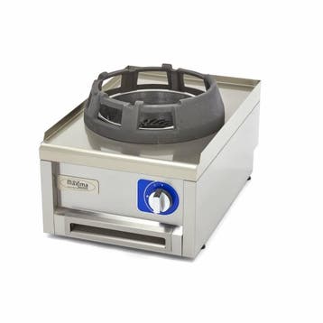 Wokbrander gas | RVS | Tafelmodel | Gietijzeren pannenring, Zakelijke goederen, Horeca | Keukenapparatuur, Verzenden, Nieuw in verpakking