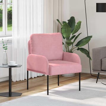 vidaXL bank / zetelen met kussen 55cm Roze Multiplex, Verzenden
