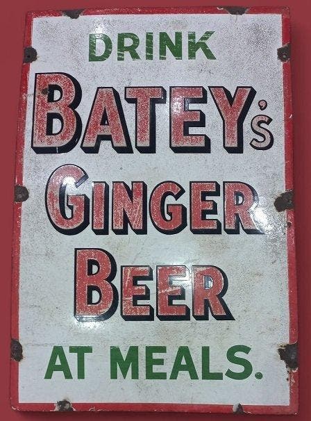 Panneau publicitaire émaillé Batey’s - Plaque émaillée - Fer, Antiquités & Art, Antiquités | Assiettes décoratives & Carrelages