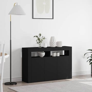 vidaXL Dressoir Zwart 116 x 30 x 75 cm Bewerkt hout, Verzenden, Nieuw