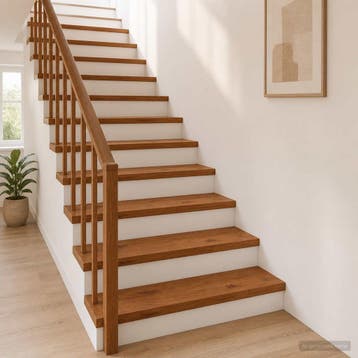 vidaXL Trap Tread 20 st 90 x 25 x 2 cm Bruin Massief, Bricolage & Construction, Verzenden
