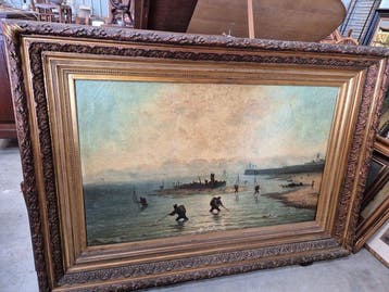 Louis Barnaba (1826-1892) - Veduta di mare, Antiquités & Art
