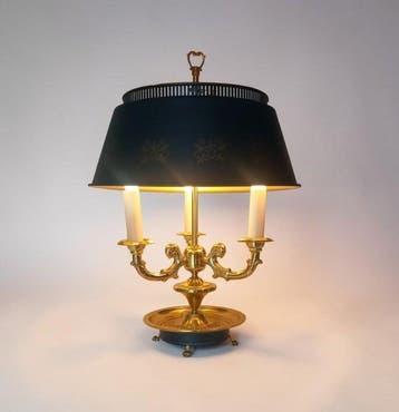 Lamp - Luxueuze warmwaterkruik - Empire-stijl - goudkleurig