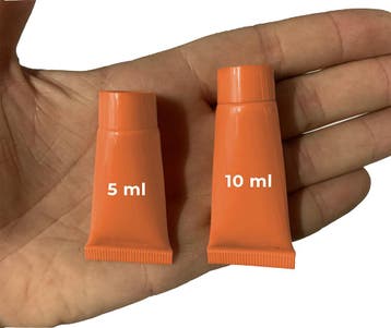 Set van 50 hervulbare, lege tubes (10 ml, oranje), Verzenden, Nieuw