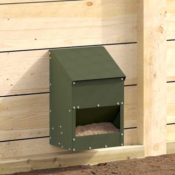 vidaXL Kippenvoerbak Olijfgroen 21 x 16 x 33 cm 3 kg, Verzenden, Nieuw