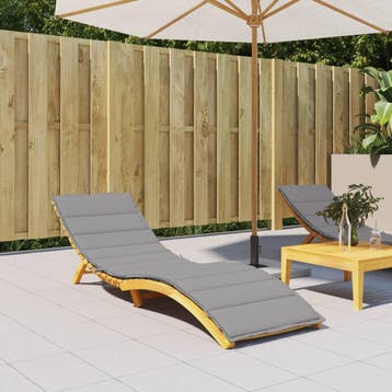 vidaXL Ligbedkussen 200x70x3 cm oxford stof grijs, Verzenden
