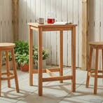 vidaXL Bartafel Naturel 60 x 60 x 105 cm Massief Teakhout, Verzenden, Nieuw