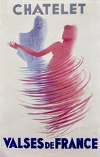 Paul Colin - « Châtelet – Valses de France » – Affiche, Antiek en Kunst