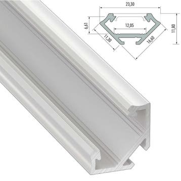Opbouw Hoek Strip Profiel | Wit | Zwart | Zilver leverbaar, Verzenden