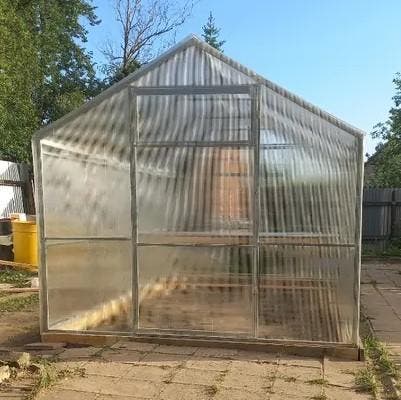 Tuinkas,serre,greenhouse met polycarbonaat 2,85m*8*2,1-b*d*h, Tuin en Terras, Bergingen en Tuinkasten, Overige typen, Nieuw, Metaal
