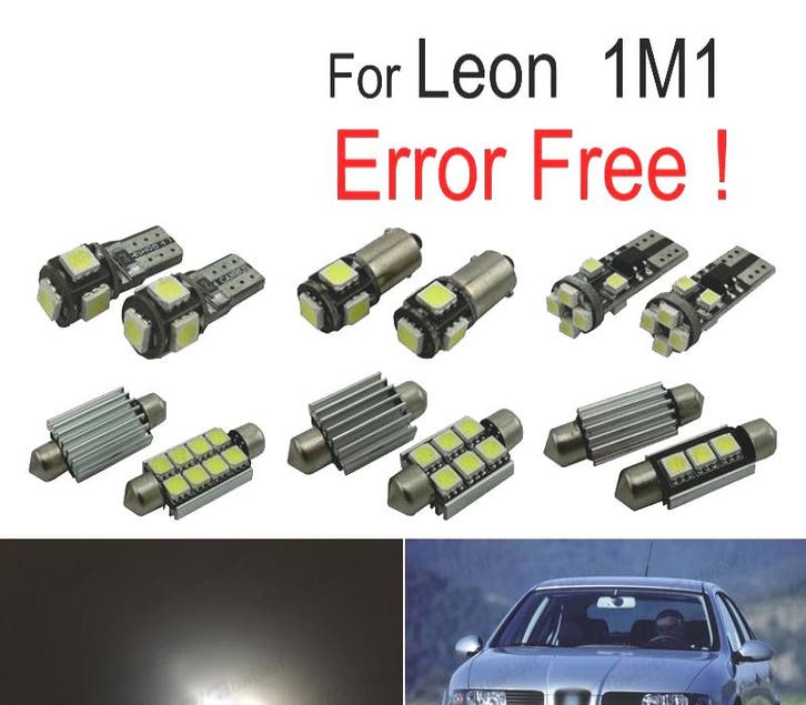 Kit 15 Ampoules Led Intérieur Pour Seat Leon 1M1 99-06, Auto-onderdelen, Verlichting, Verzenden