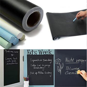 Krijtbord bord sticker muursticker deur krijt 45x100CM *ZWAR, Huis en Inrichting, Verzenden, Nieuw