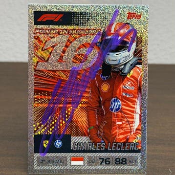 Ferrari - Topps n° 32 - Pow3r 1n Num83r5 - Signed - Charles, Nieuw