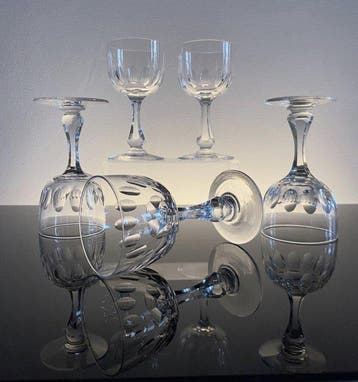 Val Saint Lambert - Service de boisson (8) - 8 Verres modèle, Antiquités & Art