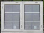 pvc raam , chassis , venster 138 x 104 wit / kwartsgrijs, 75 tot 150 cm, Kunststof, Raamkozijn, Nieuw