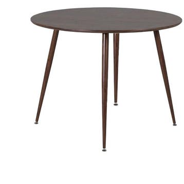 De Rebellenclub Vemb Eetkamertafel - Ø100 Cm Walnoot -, Verzenden, Zo goed als nieuw, Eikenhout, 100 tot 150 cm