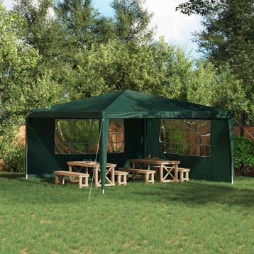 vidaXL Party Tent Zijwand 2 st 400 x 195 cm Groen PE en, Verzenden