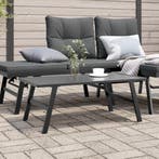 vidaXL Tuintafeltje 90x45x35 cm gepoedercoat staal zwart, Verzenden, Nieuw
