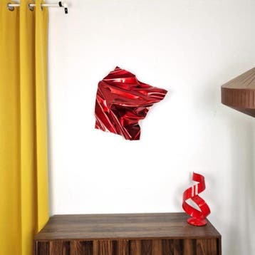 José Soler Art - Steel Silk. Red (Wall Sculpture)