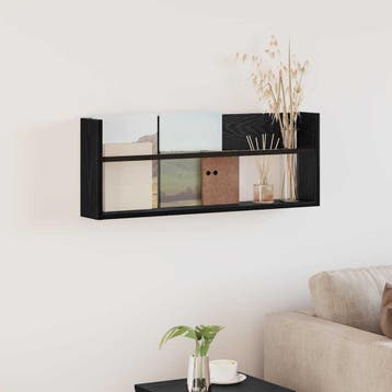 vidaXL Tijdschriftenrek Zwart Eiken 80 x 12 x 30 cm Bewerkt, Verzenden